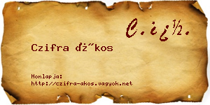 Czifra Ákos névjegykártya